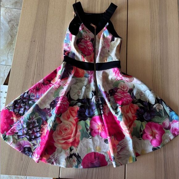 Ted Baker Samra Floral-Swirl Skater Dress, Fuchsia - US Size 4 NWOT - Picture 10 of 15